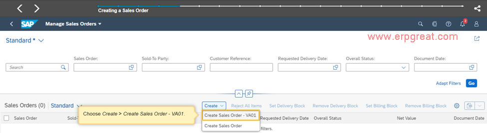 Create Sales Order — VA01